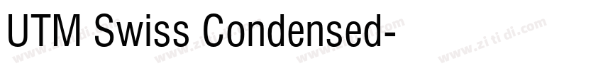UTM Swiss Condensed字体转换